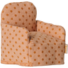 Maileg Folding Chair Mouse in Dots, a 7.5cm Mouse-scale folding chair in dotted fabric