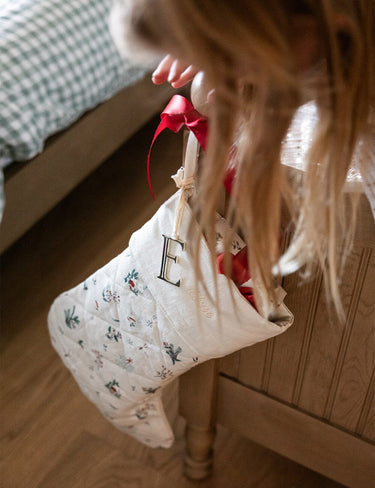 Bespoke Letterpress, Heirloom Holly Christmas Stocking