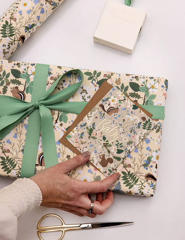 Bespoke Letterpress Gift Wrap Roll 3m - Sparrows