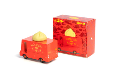 Candylab CANDYCAR® Golden Lotus Dumpling Van – A Delectable Wooden Food Truck
