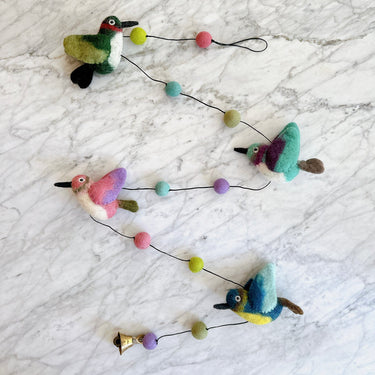 Felt Bird Figurine Trio