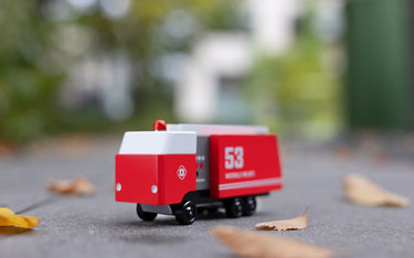Candylab CANDYCAR® Waterville Fire Engine - Solid Beech Wood Fire Truck with Removable Ladder