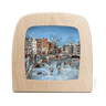 Toverlux Canal Skating silhouette by Gwen's Illustrations, 19 × 19 cm winter scene