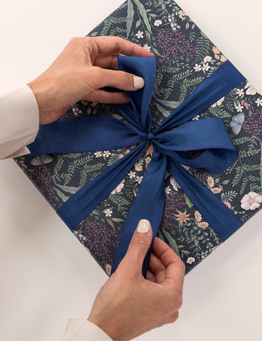 Bespoke Letterpress Gift Wrap Roll 3m - Dusk in Bloom
