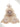 Charlie Bears Galumph, a 30cm yeti in beige plush with fluffy white fur and one branching horn