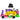 A toy car of a graffiti-covered food truck with a black spray can nozzle on top, featuring bold yellow, pink, purple, and green graffiti lettering on a white body, set against a plain white background.