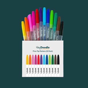 HeyDoodle Fine-Tip Colour Markers