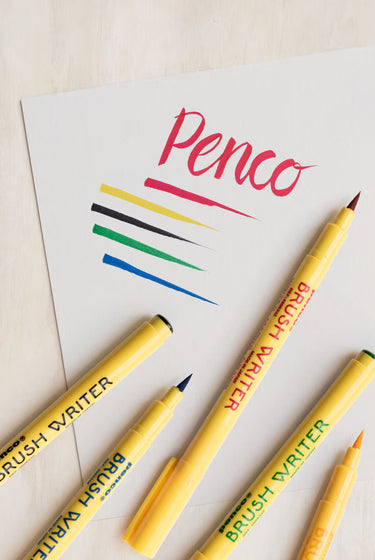 Penco 5 Piece Brush Writer Pen Set