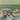 Stuffed dad mouse  lying on a floral mat with a small boat, all on a textured green surface.