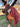 Plush hobby horse toy with pink hair and a hand made leather bridle