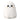 Cute ghost-shaped night light with a smiling face on a white background