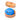 Blue dumpling-shaped container with a smiling face on a beige lid, on a white background