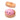 Pink bun-shaped squishy toy with a lid on a white background
