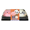 Bao Buddies squishy toy set with packaging featuring a panda, pig, and bear design on a white background.