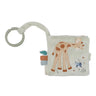 Little Dutch Safari Friends Stroller Booklet, an 11cm green polyester book with a loop for the stroller
