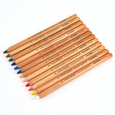 LYRA Colour Giants Pencils, 12 Colours including Black And White