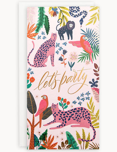 Bespoke Letterpress "Let's Party" Tall Card
