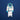 An astronaut shaped compound kaeledoscope on a blue background
