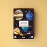 A puzzle called "Discover The Planets" on yellow background 
