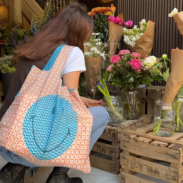 Loqi Smiley Geometric Recycled Bag - One Size