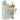 Maileg mouse in a gold hat and gray outfit with a star wand, standing next to a decorative box.