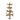Decorative Christmas tree with gold tinsel, colorful ornaments, and a wooden base on a white background