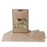 Maileg Mousehole Farmhouse sticker set packaging with printed sheets on a white background