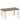 Wooden table with pink legs on a white background