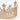 Gold glittery tiara with star designs on a white background