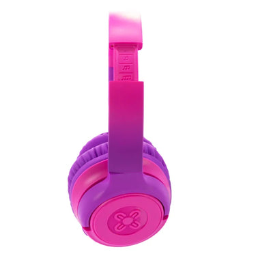 Moki Mixi Volume Limited Wireless Over-Ear Headphones, Pink & Purple
