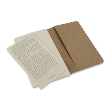 Moleskine Cahier Journals, Set of 3, Kraft Brown