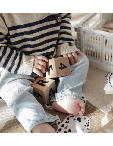 Ooh Noo Alphabet Blocks - Black