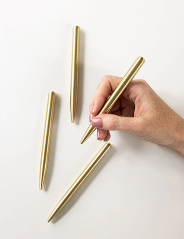 Bespoke Letterpress Solid Brass Ballpoint Twist Pen, in Gift Box