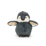 Moulin Roty Small Penguin, a 13 × 13 × 18 cm soft penguin in grey fur, from Tout autour du monde