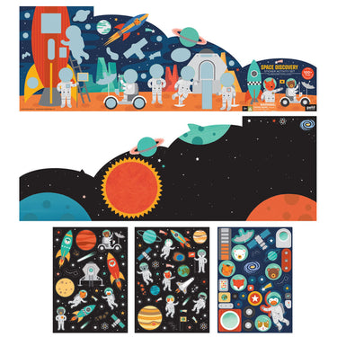Petit Collage Space Discovery Sticker Activity Book with 100+ Stickers
