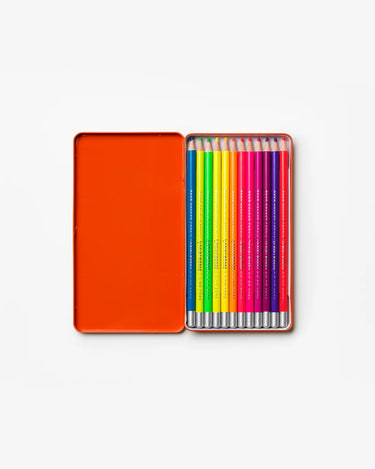 Printworks: Colour Pencils (Set Of 12) - Neon