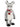 Charlie Bears Professor Hooves, a 76cm standing grey plush donkey with a knitted scarf in grey and red