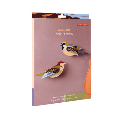 Studio Roof: Wall Art Garden Birds (B6) - Sparrows