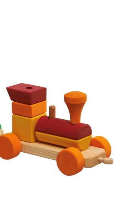Gluckskafer Wooden Blocks — Train with Blocks, L55cm, 25 Pieces