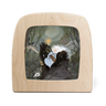 Toverlux lamp featuring an illustration of a forest nimf with white hair nestling in a tree with animals around her in the nighttime. 
