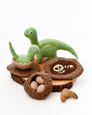 Tara Treasures Felt Life Stages of a Dinosaur Brontosaurus