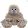Charlie Bears Thud, a 36cm yeti in short grey and long beige plush with oversized paws
