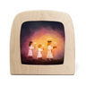 Toverlux Little Lightbearers silhouette by Vogel Geluk, 19 × 19 cm, three children carrying candlelight