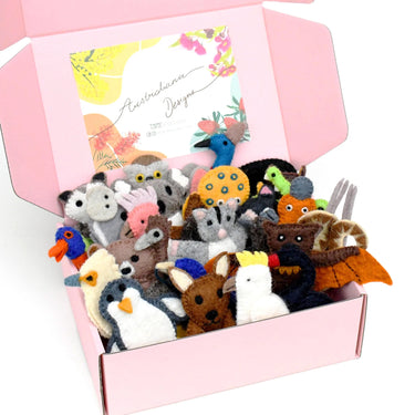 Tara Treasures Australiana Set of 25 Finger Puppets