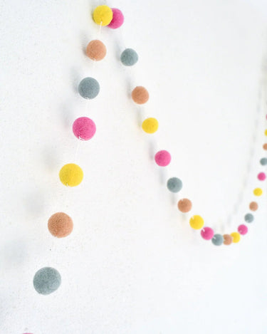 Tara Treasures Pompom Felt Ball Garland — Sherbet