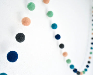 Tara Treasures Pompom Felt Ball Garland — Seaside