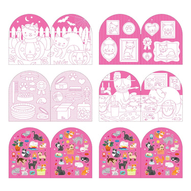 Petite Collage Colouring and Sticker Book - Cats