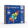 CONNETIX Light Rocket Pack, 30 magnetic tiles including a rechargeable light tile