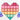 Colorful connetix tiles made into a heart shape on a white background