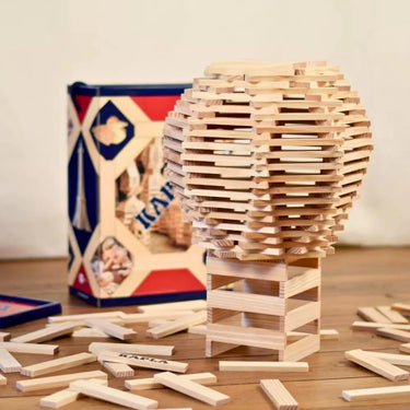 KAPLA Wooden Building Blocks - 200 Natural Set in Box